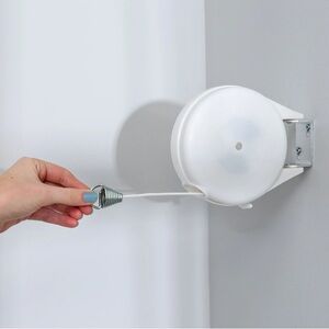 Honey-Can-Do 40 ft. Indoor/Outdoor Plastic Retractable Vinyl Clothesline, White